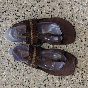White Mountain Leather Hippie Sandals